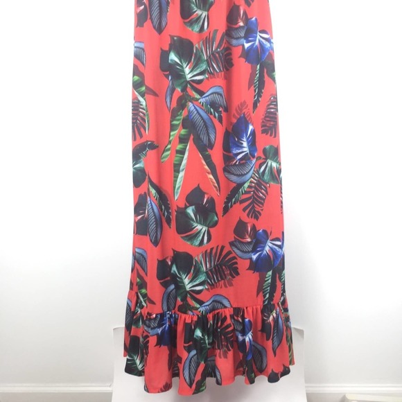 ASOS Tropical Printed Maxi Dress Size 14 - Picture 4 of 7